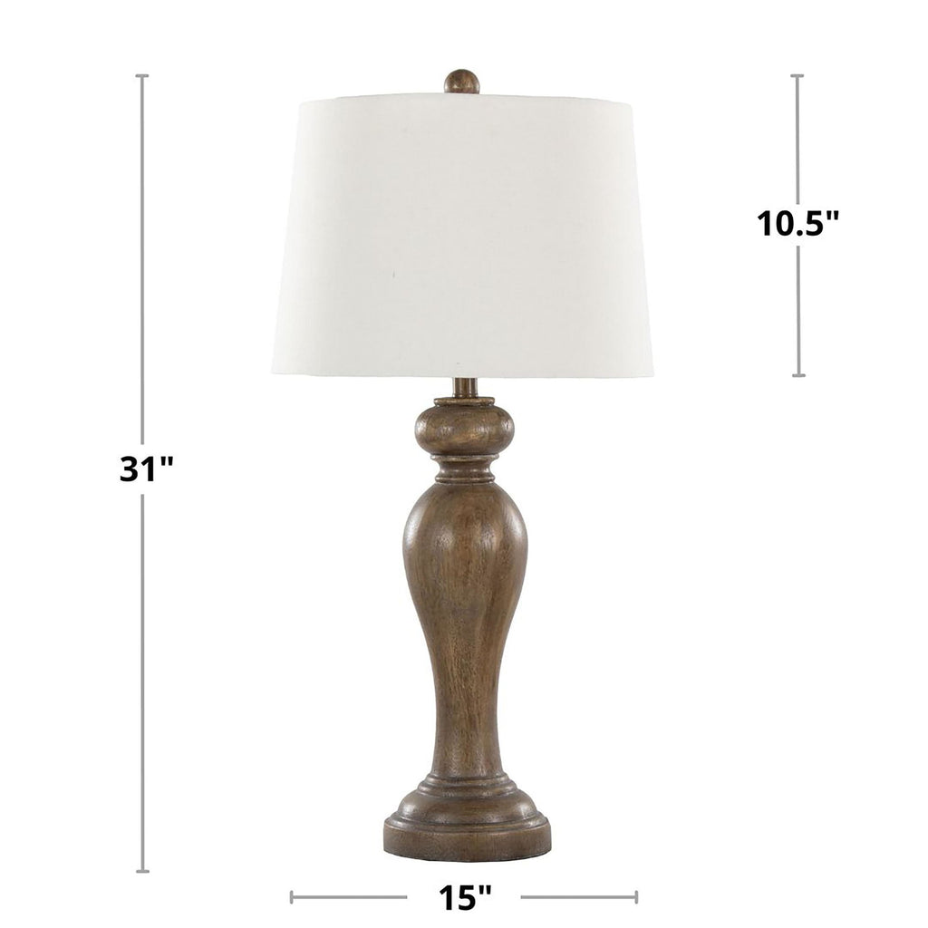 Peppa 31" Contemporary Polyresin Table Lamp in Opal