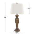 Peppa 31" Contemporary Polyresin Table Lamp in Opal