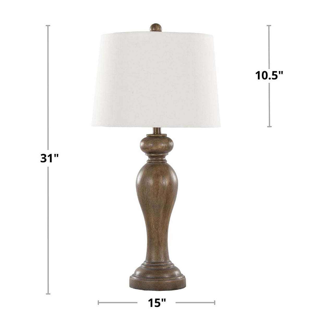 Peppa 31" Contemporary Polyresin Table Lamp in Opal