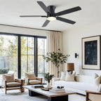 52" Modern Farmhouse Ceiling Fan with Dimmable Light