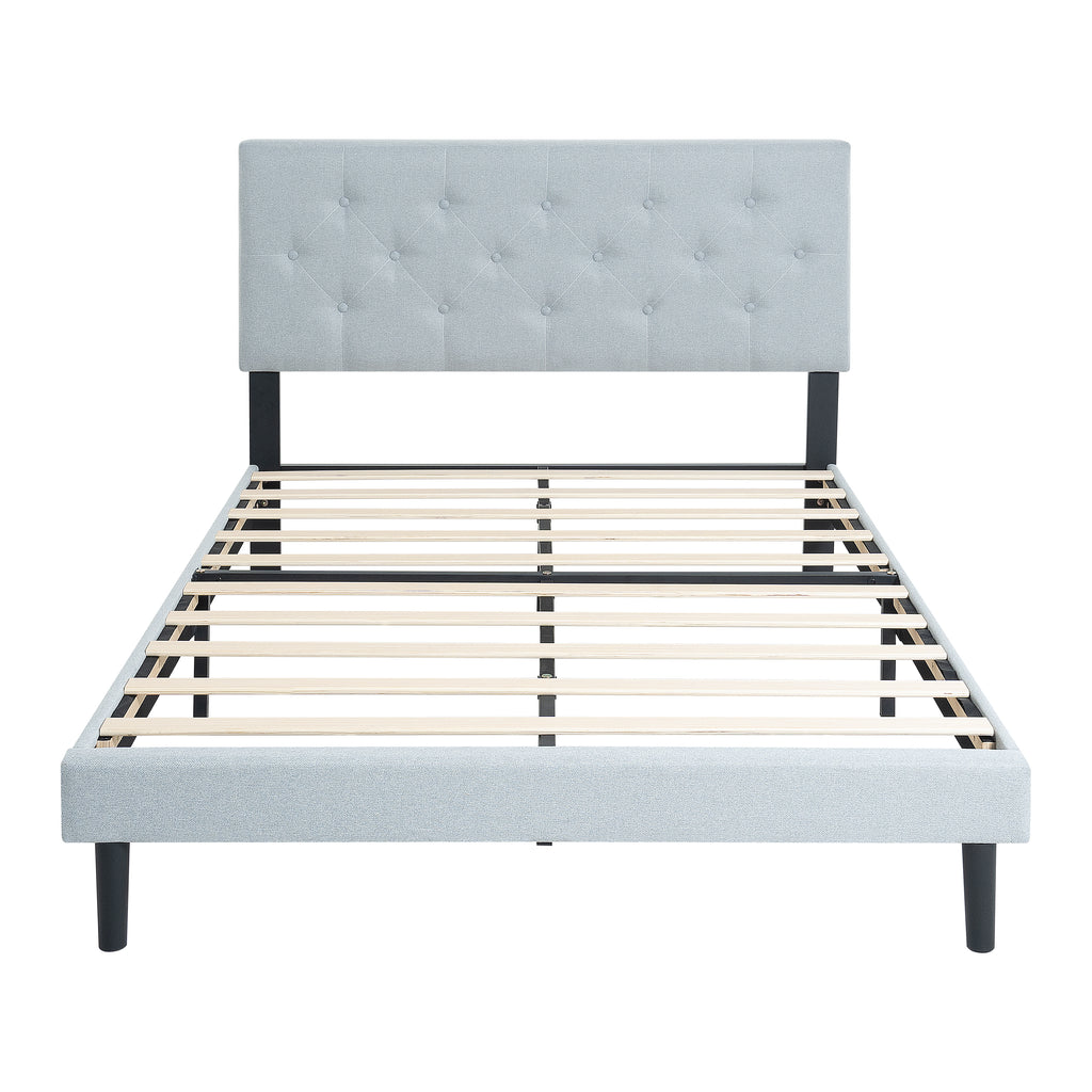 Twin Size Upholstered Platform Bed Frame