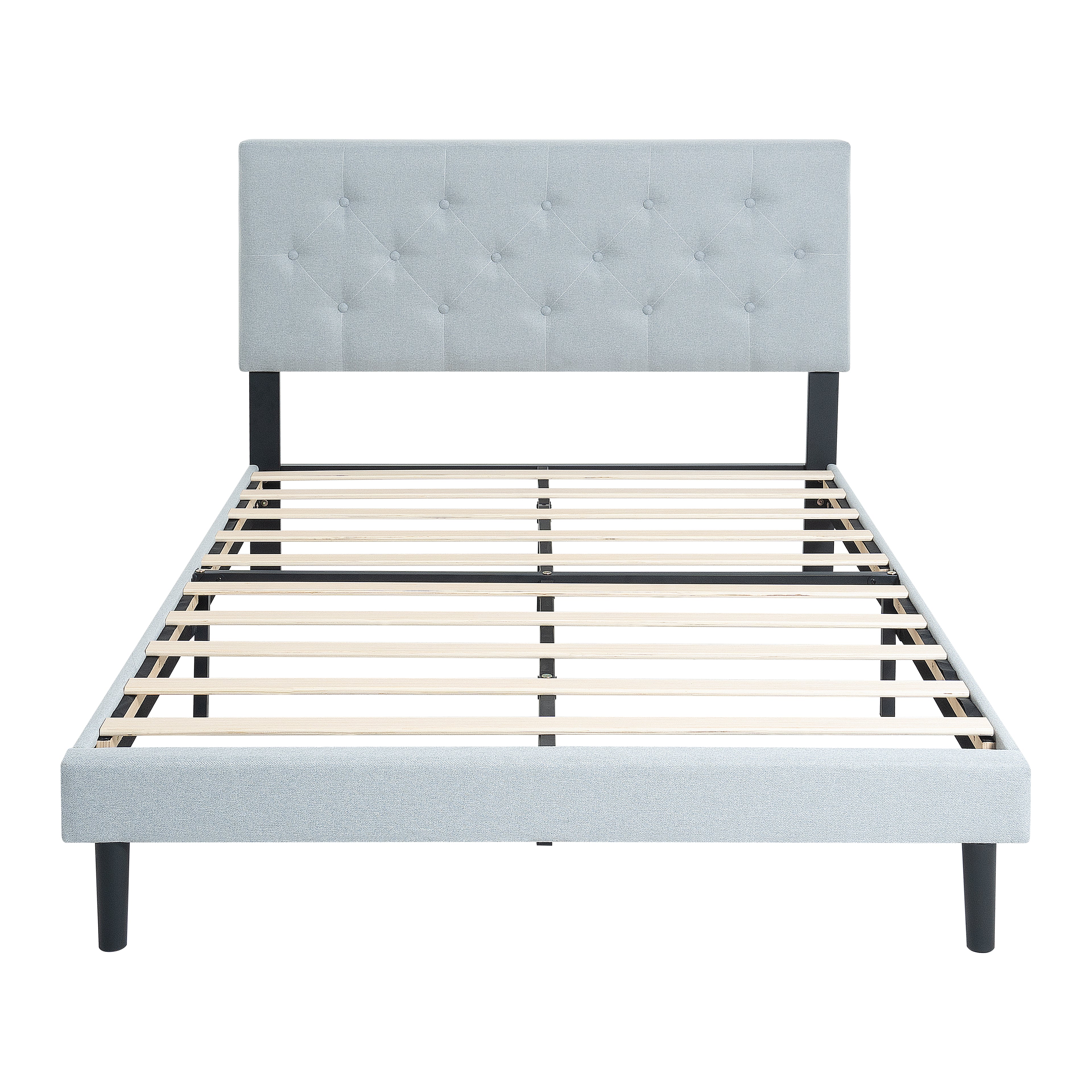 Twin Size Upholstered Platform Bed Frame