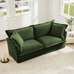 Modern Slipcovered 2-Seat Sofa Couches for Living Room
