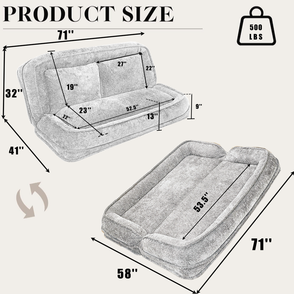 Double Human Dog Bed Lazy Sofa