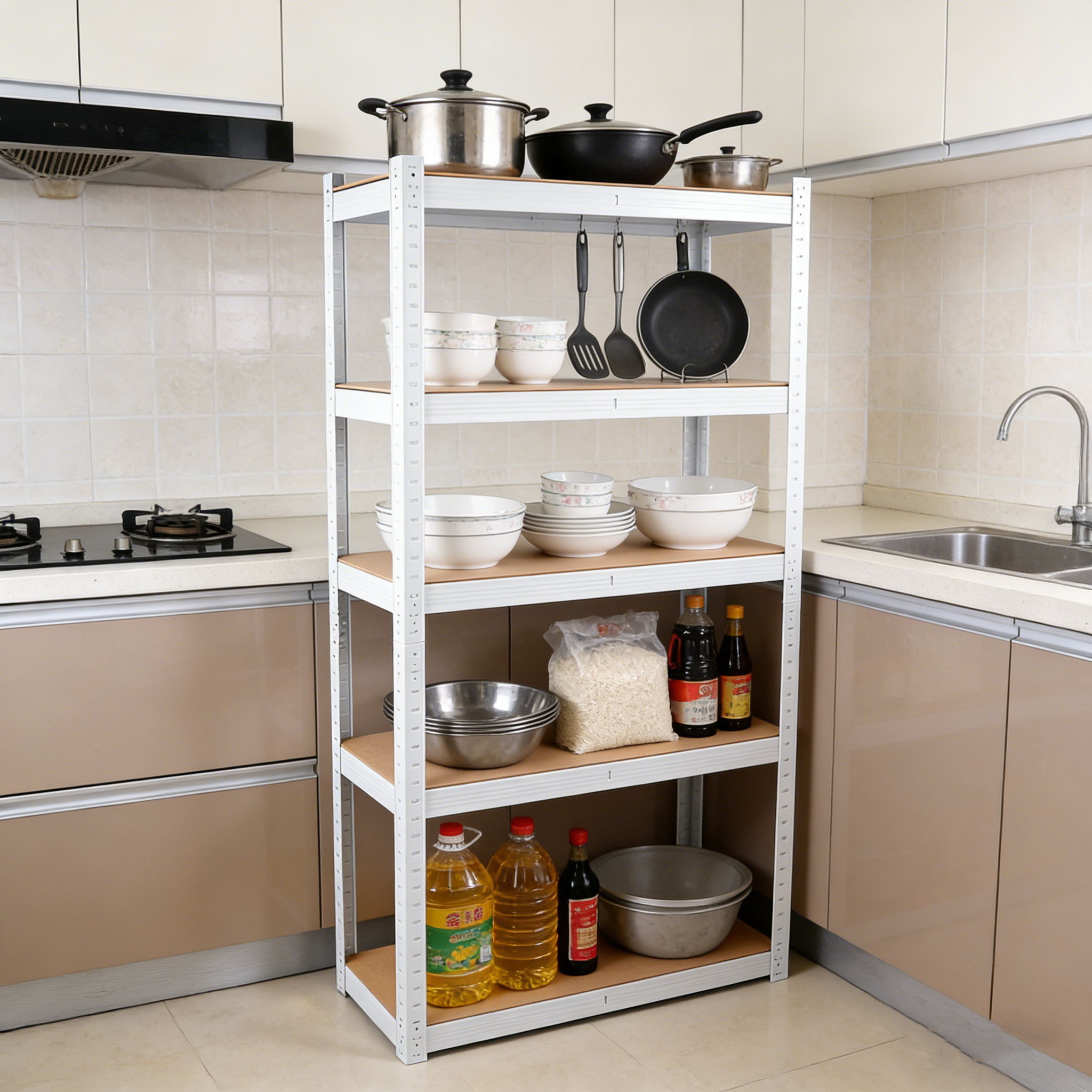 5 Tier Laminated Display Shelving Unit