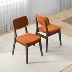 Carlos Mid-Century Modern Burnt Dining Chairs - Set Of 2