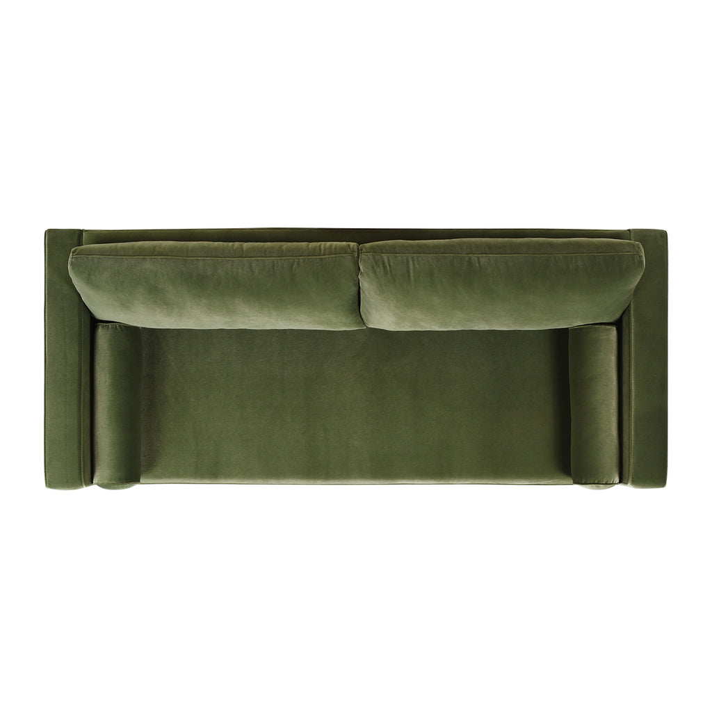 Nicholi 84" Mid-Century Modern Sofa, Olive