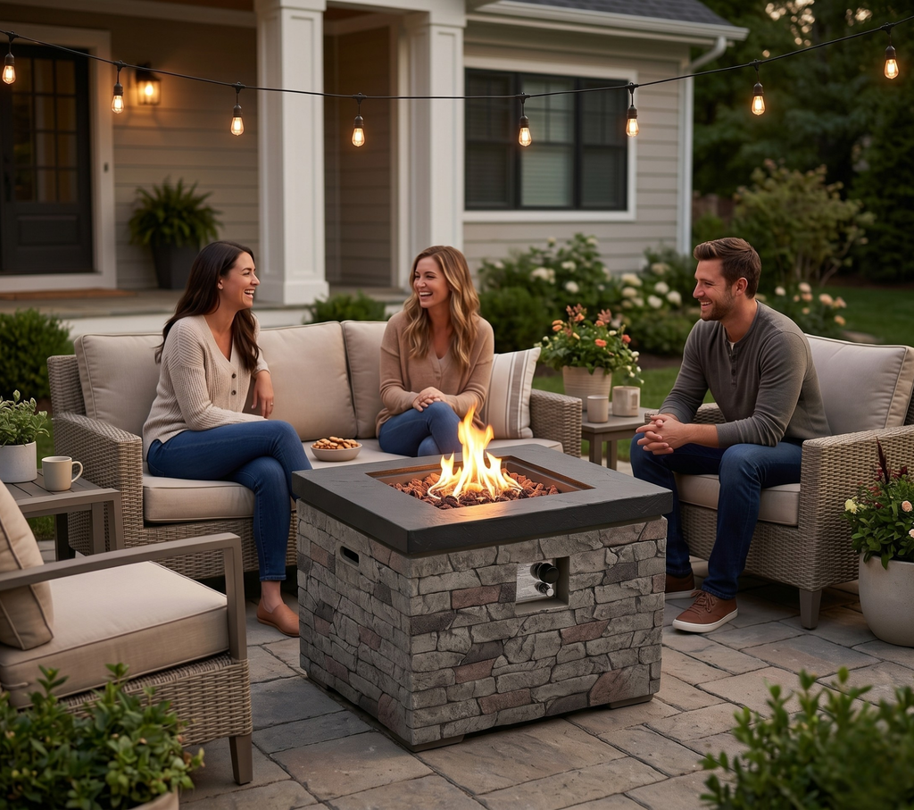32-Inch Outdoor Fire Pit Table