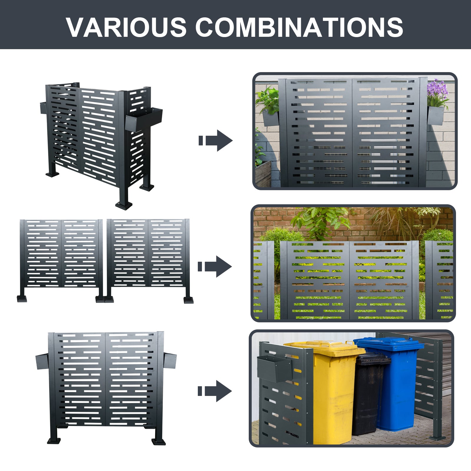 4x2 Ft Air Conditioner Fence for Outdoor Units
