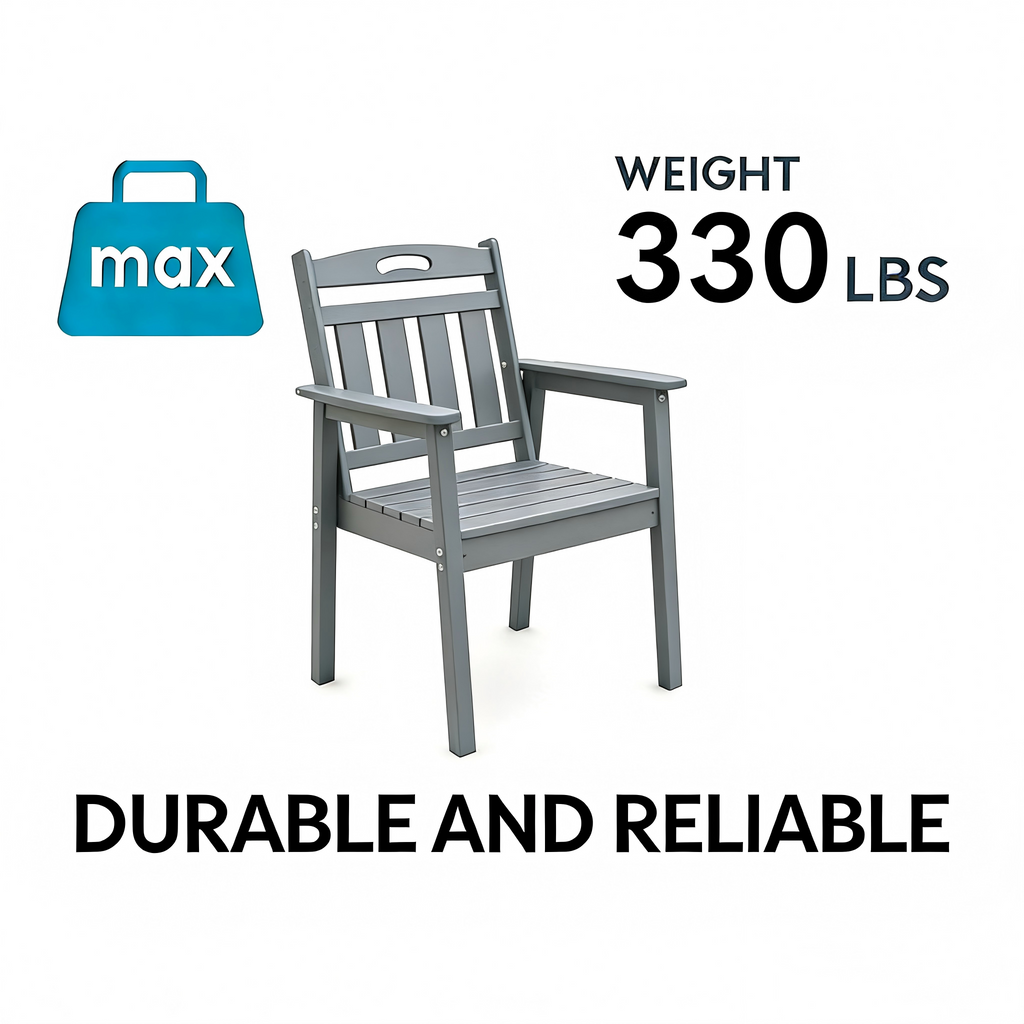 HDPE Outdoor Terrace Dining Chair Set