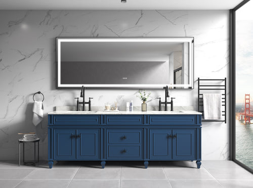 96" x 36" LED Bathroom Mirror with Aluminum Frame