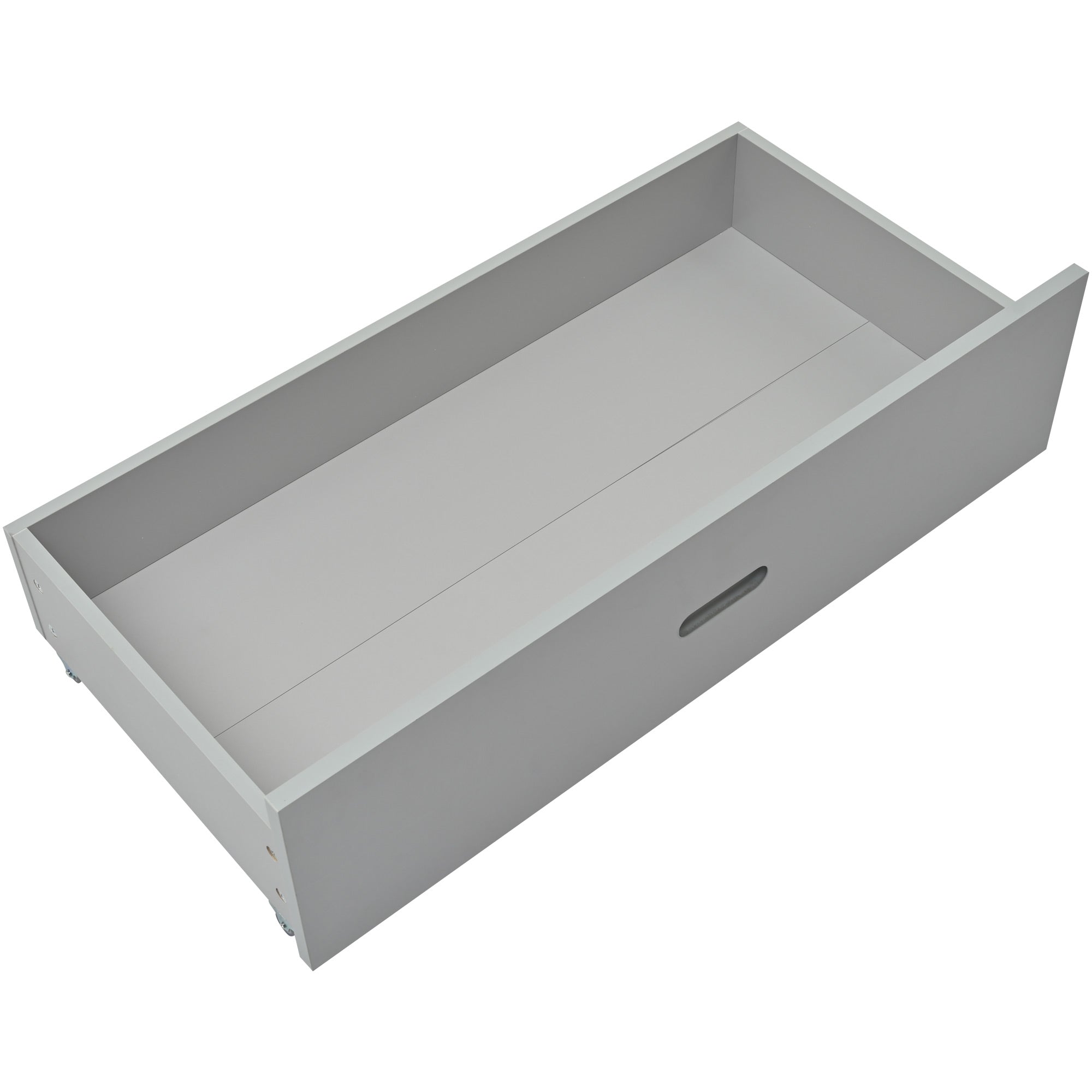 Twin Over Full Bunk Bed with Storage Drawers – Gray