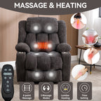 Up to 350 LBS Chenille Power Lift Recliner Chair