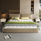 King Size Cloud Bed Frame with Oversized Padded Movable Headboard