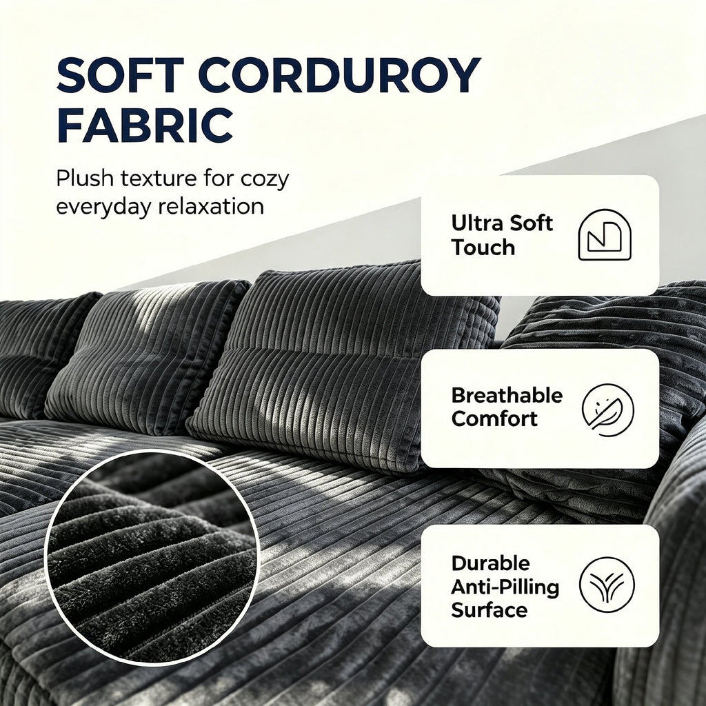 131" U-Shape Cloud Sectional Couch
