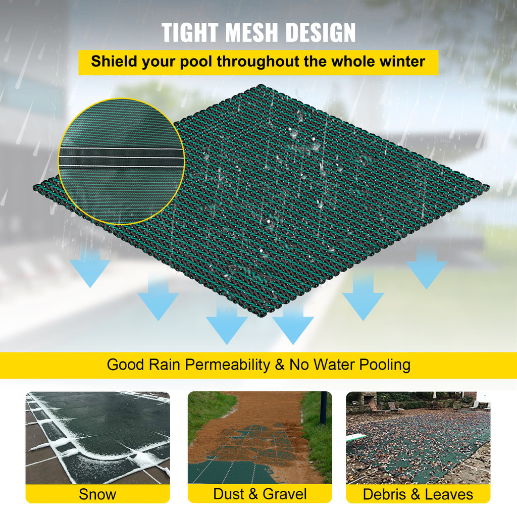 Inground Pool Safety Cover - 20 ft x 38 ft Rectangular