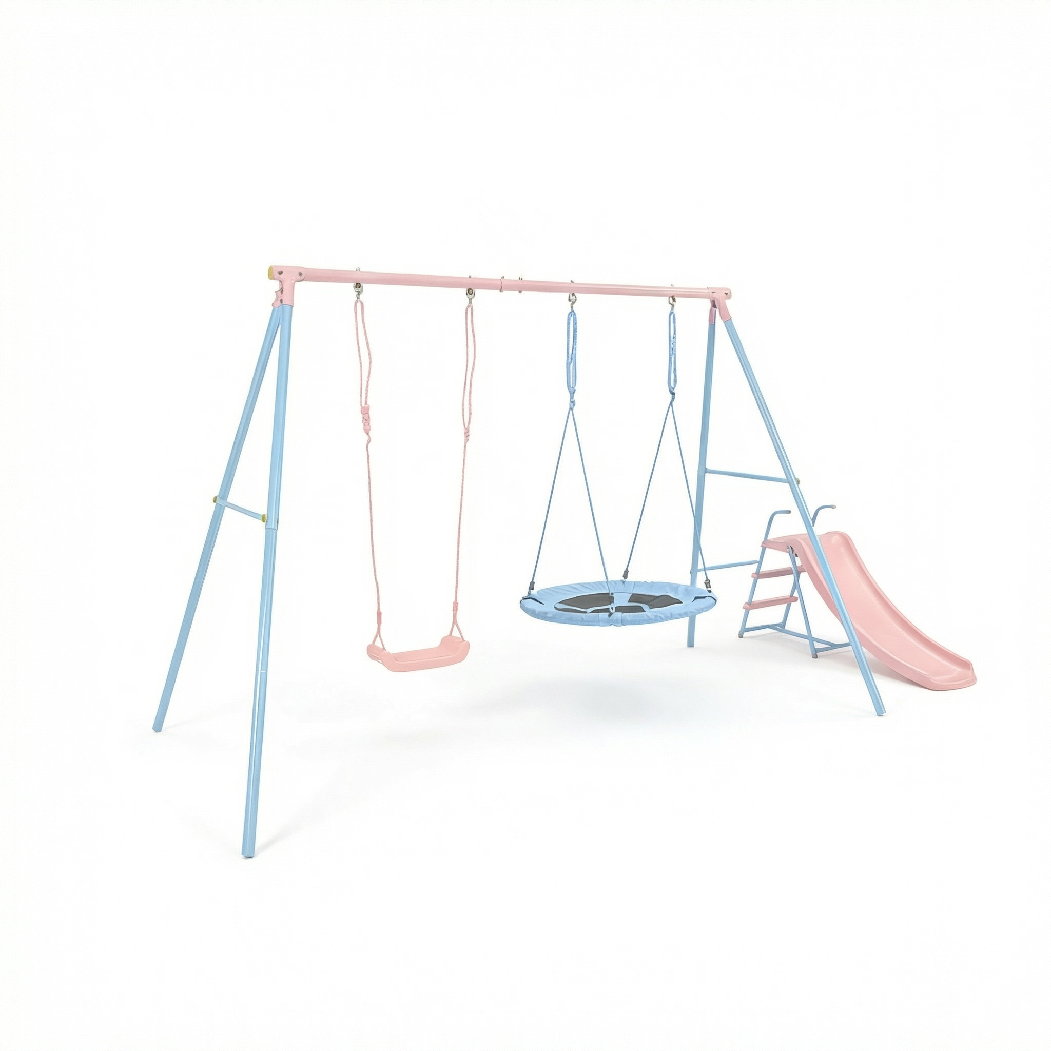 XNS107 Two Swing Set with Slide