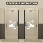 27-28" W ×72" H Frameless Pivot Shower Door