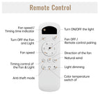 56 Inch Modern Design Flush Mount Ceiling Fan with Light and Remote Control