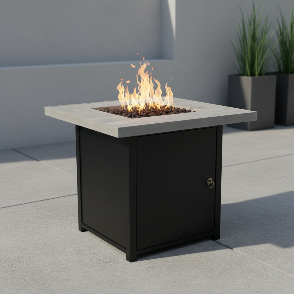Fibre Reinforced Concrete Propane Fire Pit Table