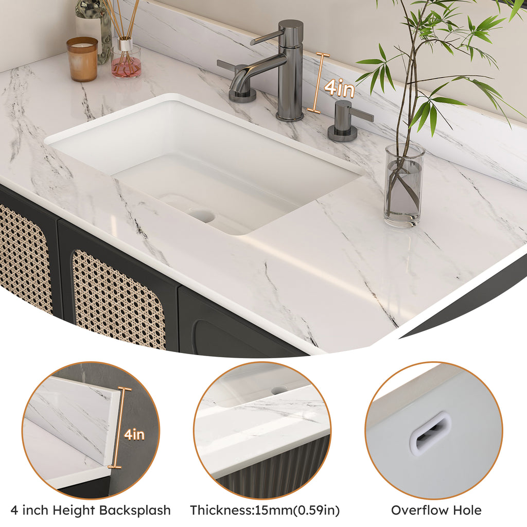 43 Inch Marble Vanity Top