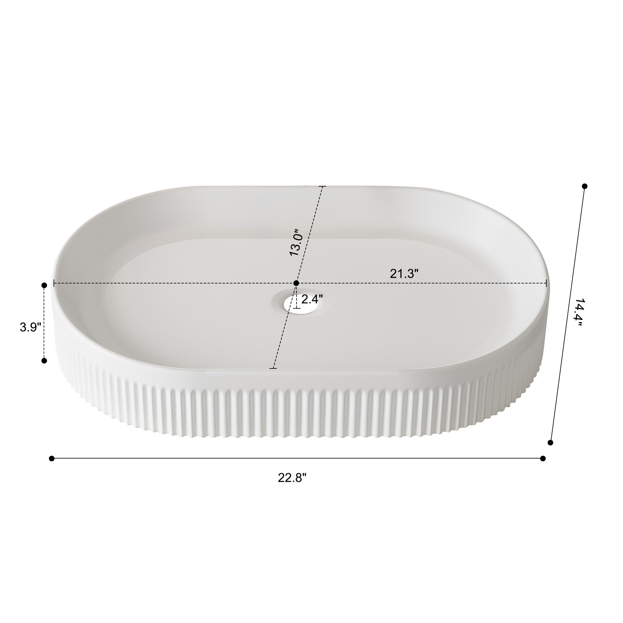 22.8-In Vessels Bathroom Vanity