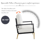 Upholstered Accent Chair: Velvet Lounge Arm Chair