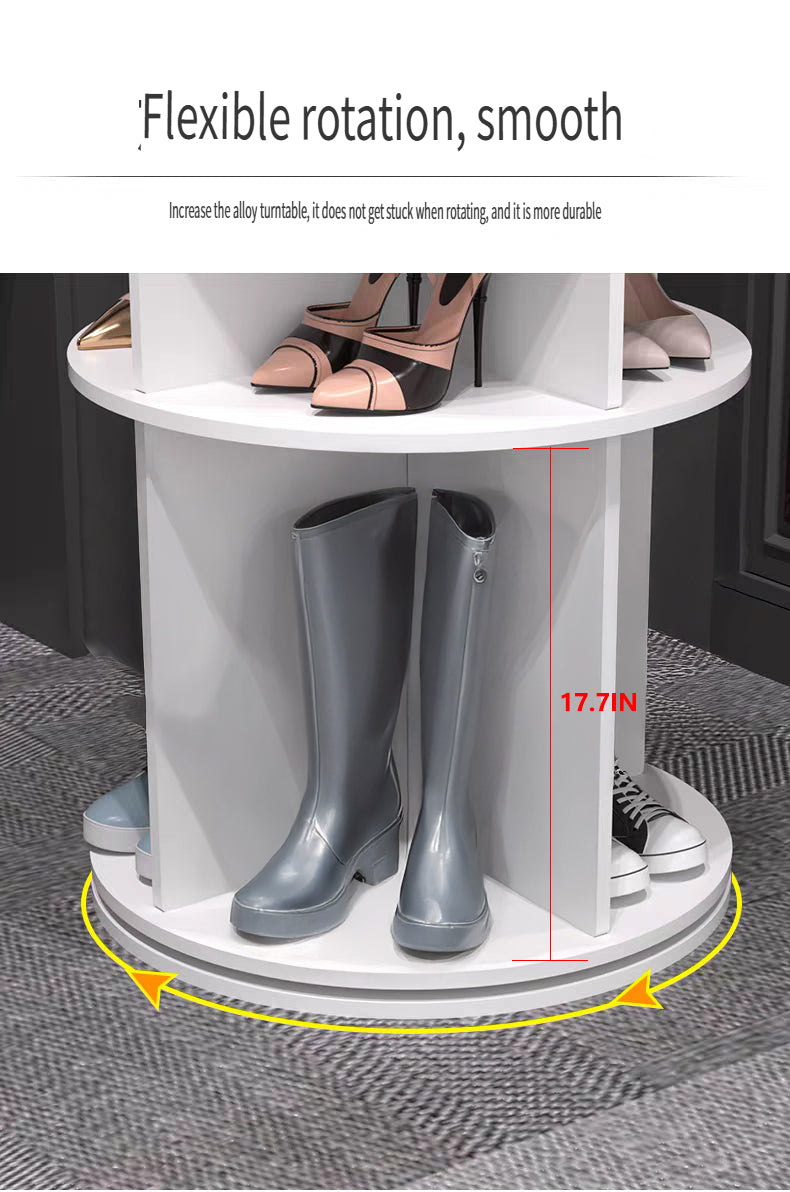 8 Tier Rotating Shoe Rack Tower