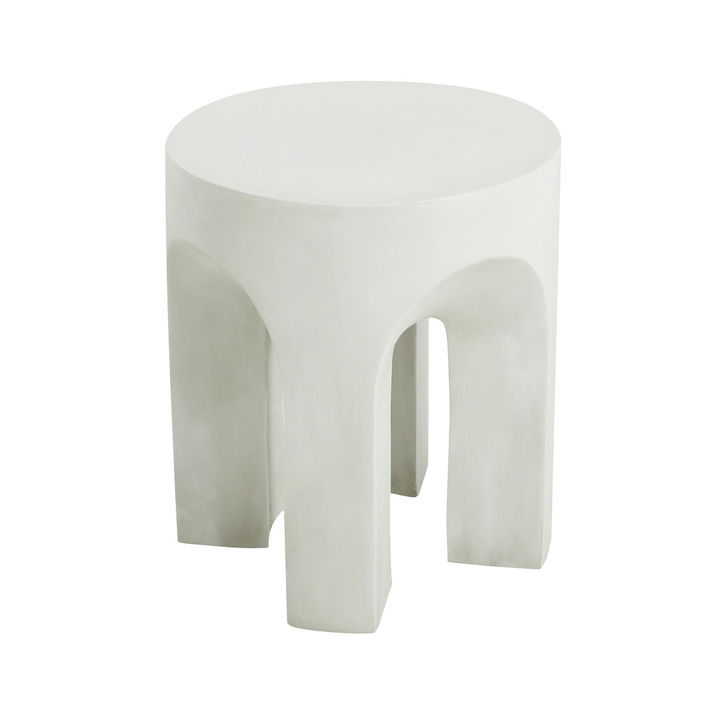 Outdoor MGO Round Top Side Table/End Table, Antique