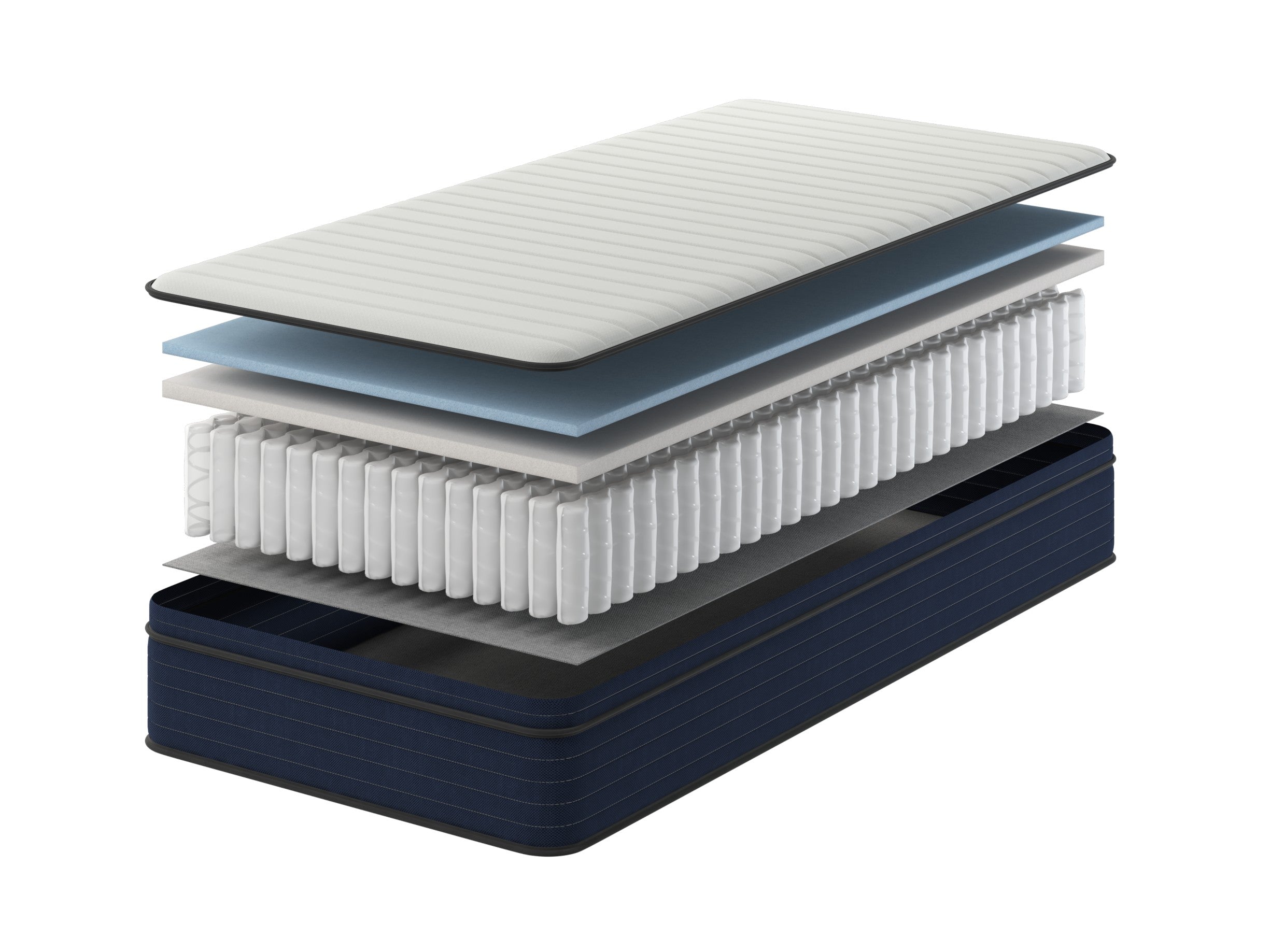 12 Inch Twin Size Medium Firm Euro Top Hybrid Mattress