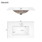 30" Bathroom Vanity with Ceramic Sink
