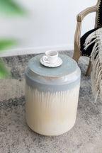 D13x18" Florence Reactive Glaze Ceramic Garden Stool