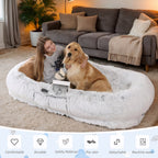 Human Dog Bed - Washable Faux Fur