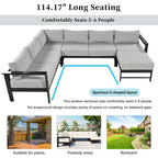 U-Style U-Shaped Outdoor Sectional Sofa Set