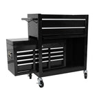 High Capacity Rolling Tool Chest with Wheels and Drawers, 8-Drawer Tool Storage Cabinet--BLACK