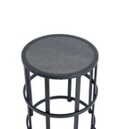Ceramic Tile Side Table with Powder Coated Iron Frame