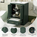 24'' Bathroom Vanity with Ceramic Sink Combo