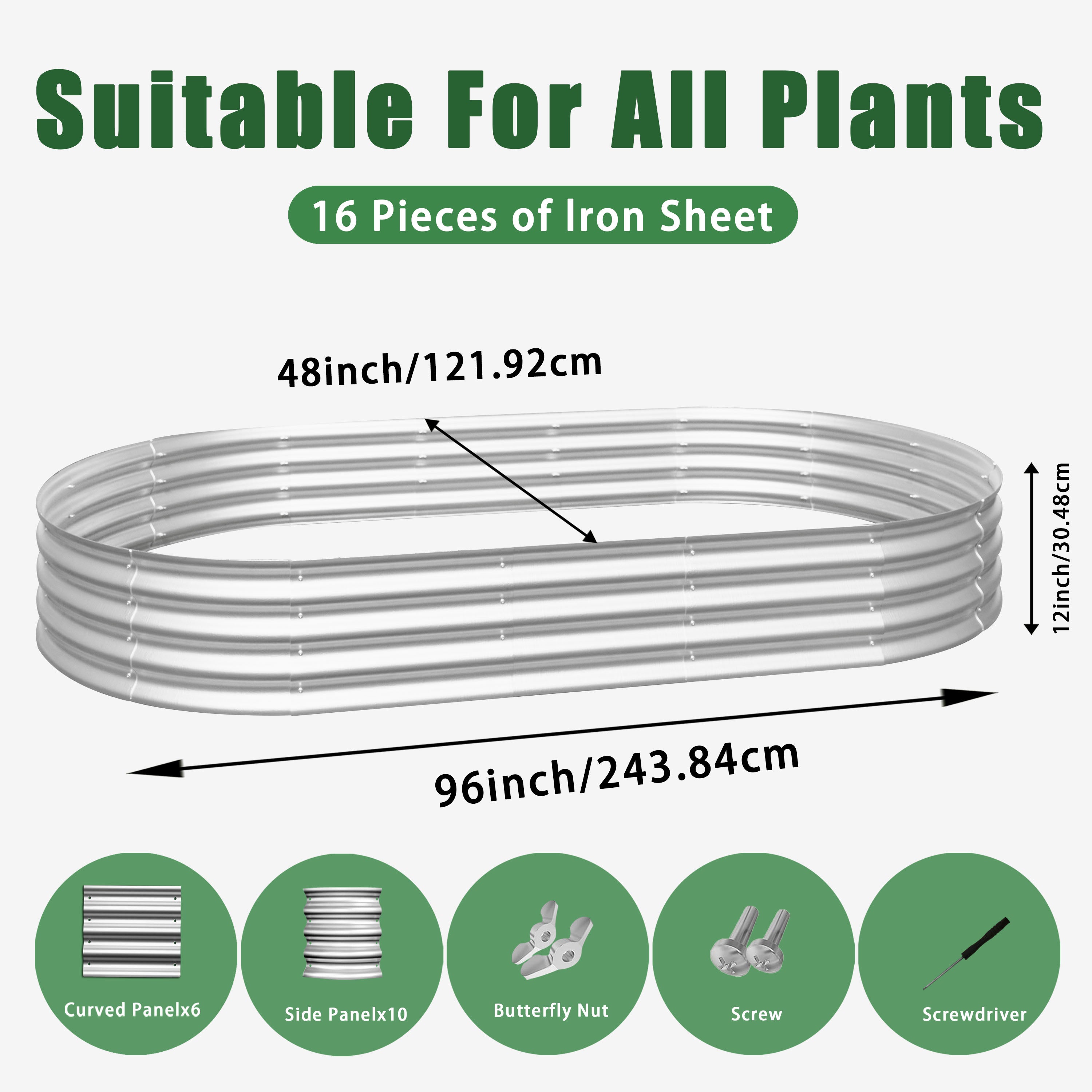 2Pcs Raised Garden Bed Kit
