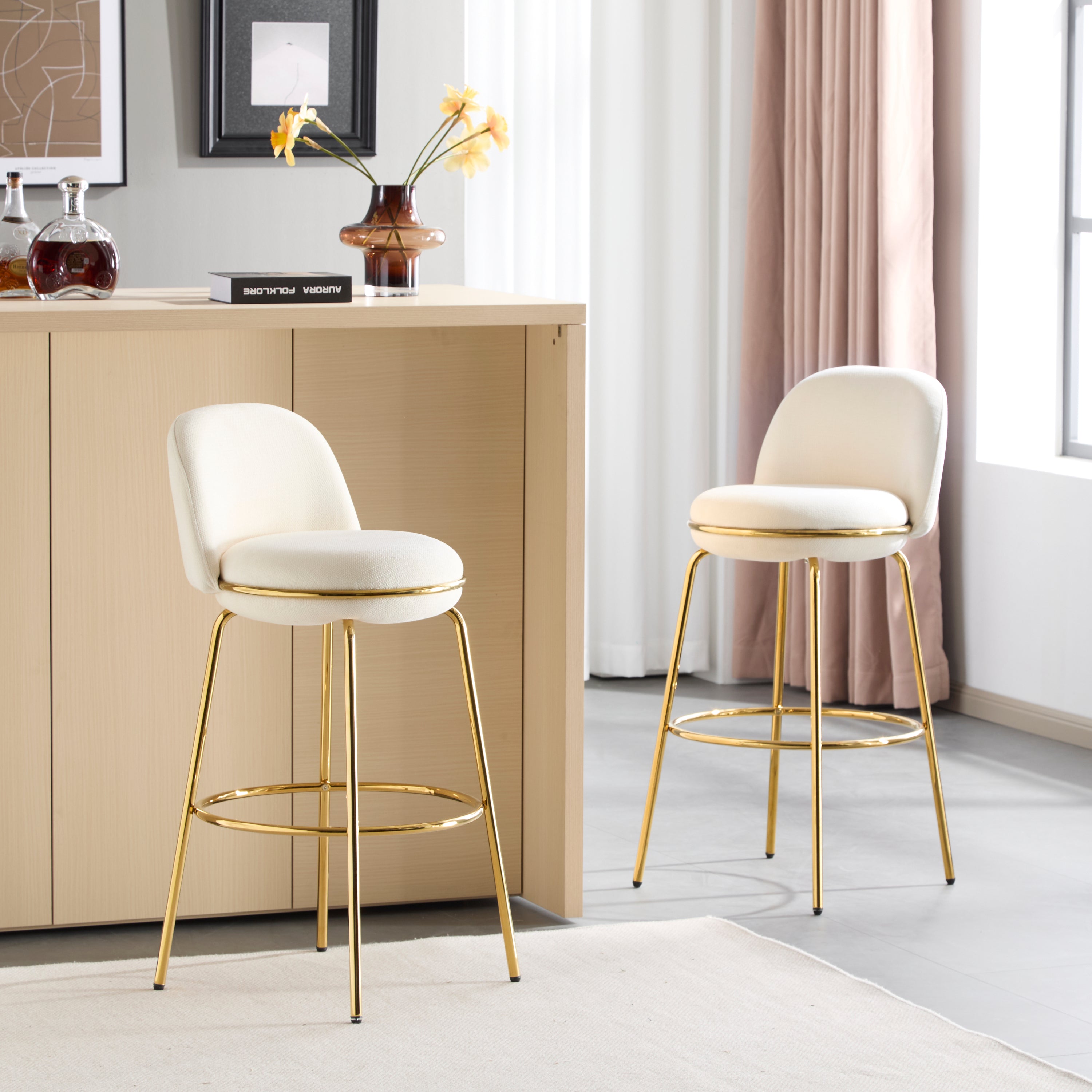Rio Claro Indoor Metal Upholstered Barstool