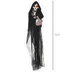 HOMCOM 4.3' Outdoor Halloween Decoration Animatronic Guitar-playing Grim Reaper