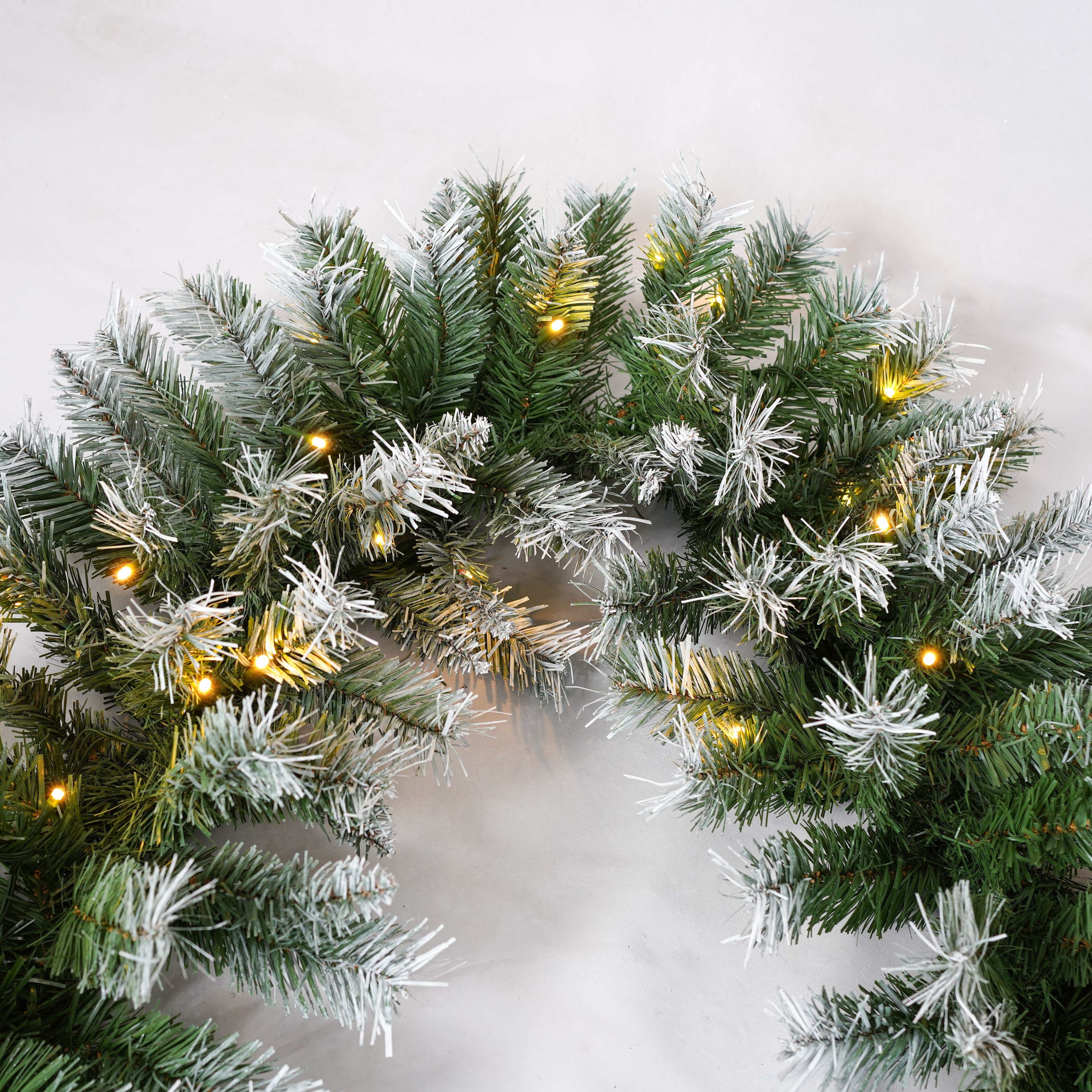 Artificial Christmas 3-Piece Set with LED Lights