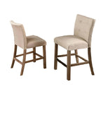 Set of 2 Upholstered Counter Dining Chairs