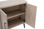 Jodie 31" Fluted Accent Cabinet in Whitewashed
