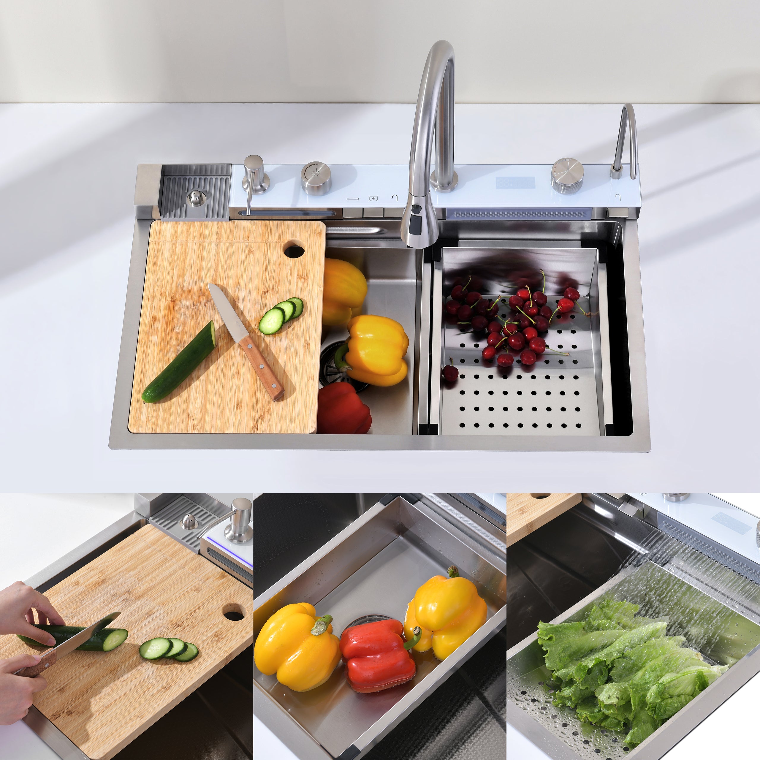 Pull-Out Faucet Vegetable Sink