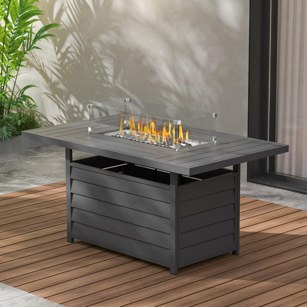 54.3” Outdoor Patio Fire Pit Table