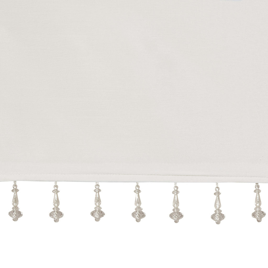 Lightweight Faux Silk Valance With Beads