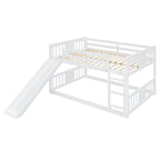 Full Over Full Bunk Bed with Ladder with Slide