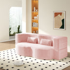 Modern Floor Sofa with 2 Pillows
