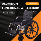 Aluminum Alloy Transport Wheelchair - 18" Seats