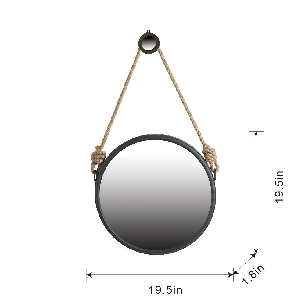 Handsome Cleveland Mirror with Rope Strap